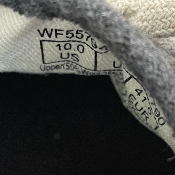 KEDS | WOMENS KEDS GREY WOOL SLIDES + REAR SHIMMER GOLD STRIPE, SIZE 10 - Picture 4 of 4